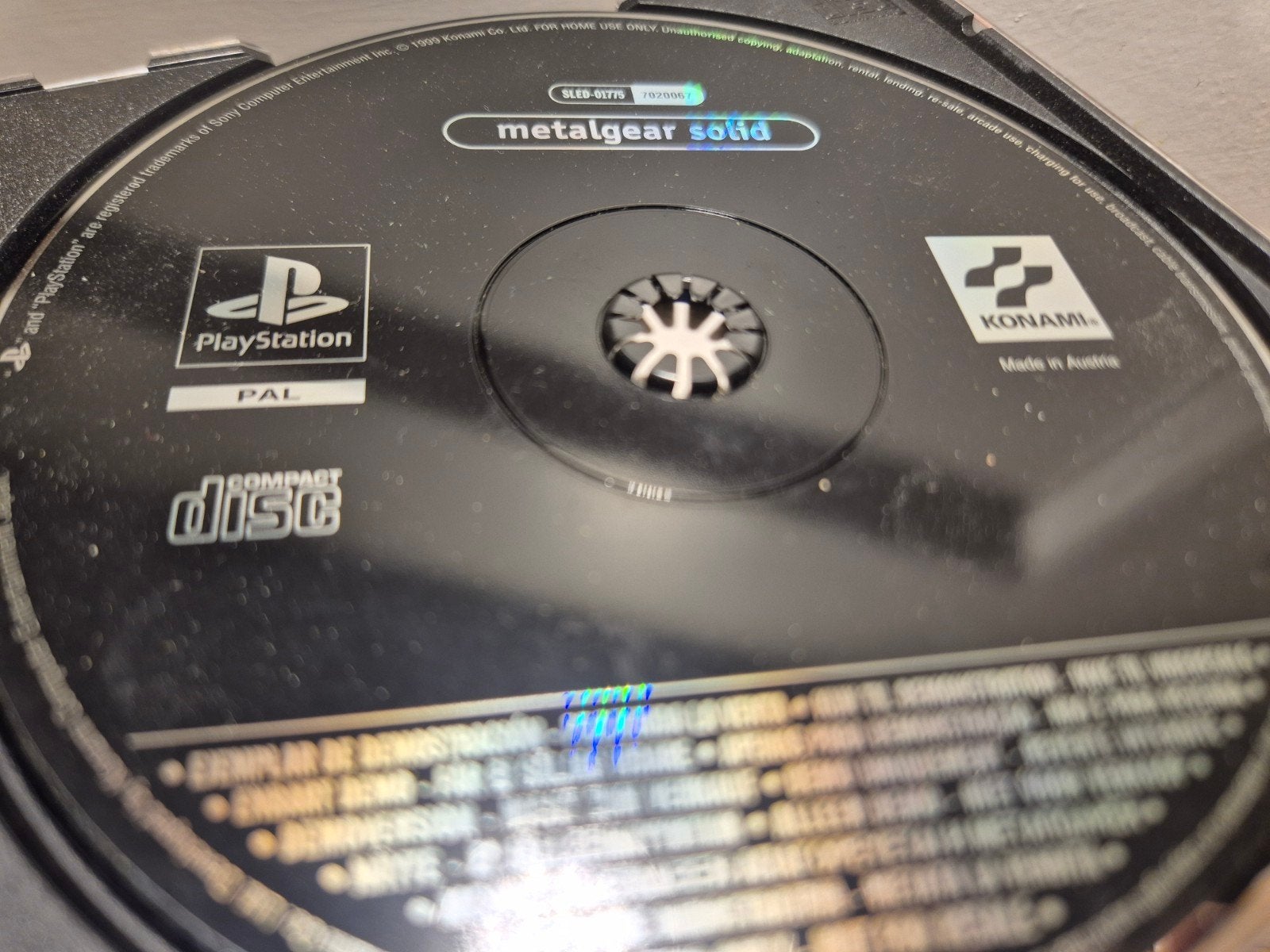MGS Metal Gear Solid demo ps1, Avontuur en Actie, Vanaf 18 jaar, 1 speler, Ophalen of Verzenden
