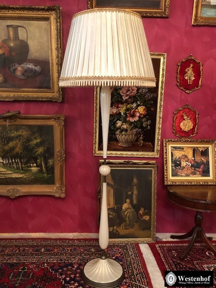 Groot brocante staande lamp - vloerlamp - Murano glas, Ophalen, Gebruikt, Glas, 150 tot 200 cm