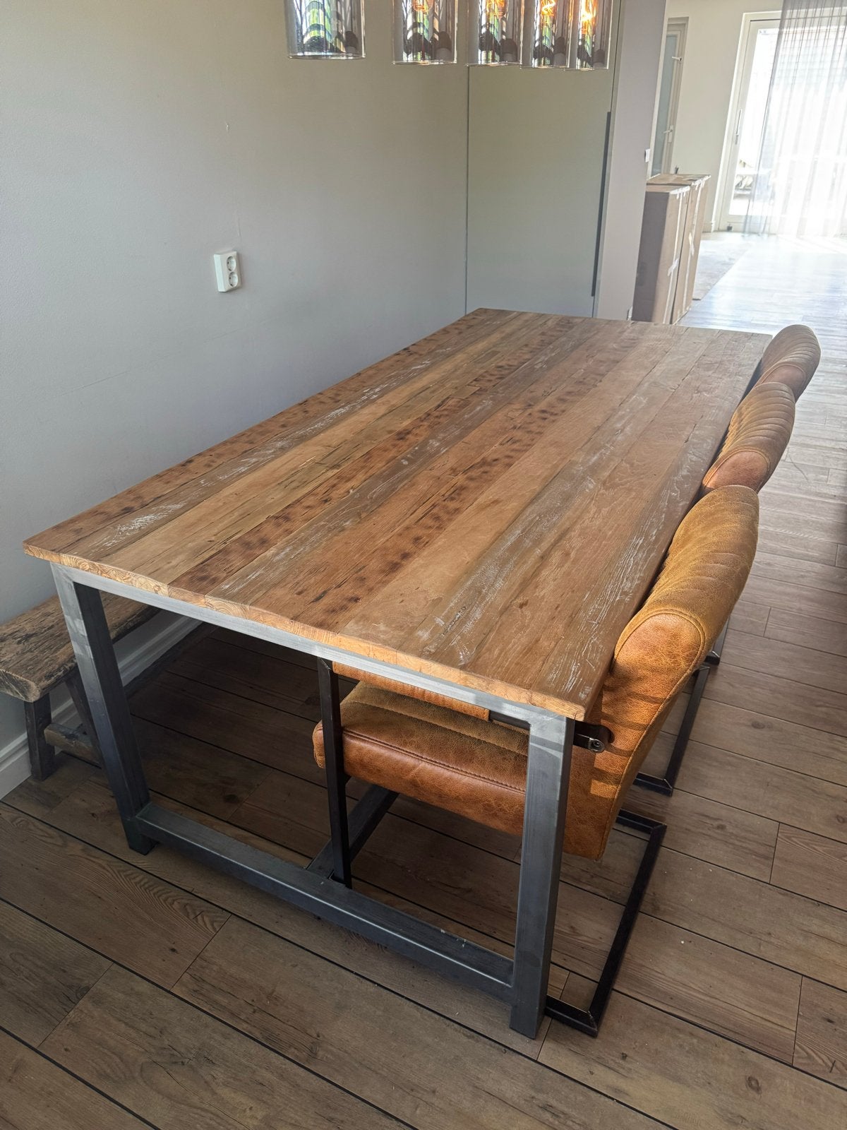 Eettafel 200x100cmx78cm in goede staat., Ophalen, 100 tot 150 cm, Zo goed als nieuw, Vijf personen of meer