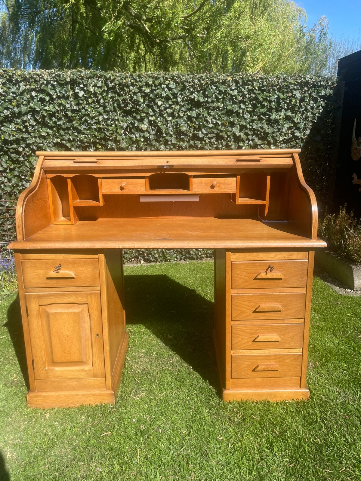 Eikenhout secretaire/bureau, Ophalen, Gebruikt