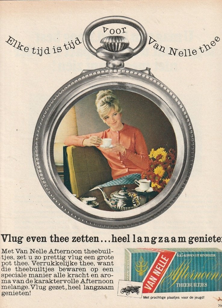 Retro reclame 1968 Van Nelle Afternoon thee vlug zetten..., Verzamelen, Verzenden, Overige typen