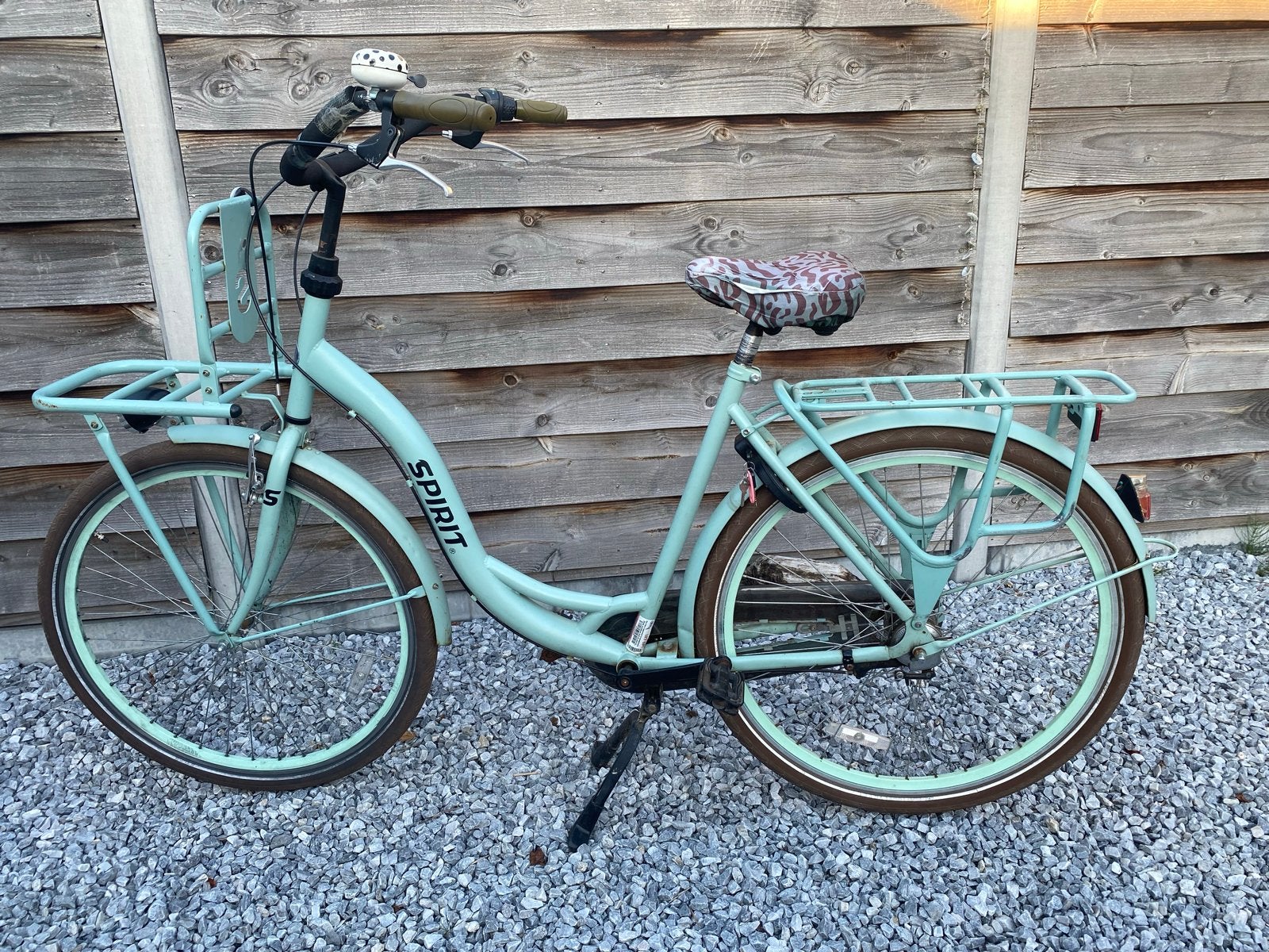 Spirit transportfiets mamafiets moederfiets mintgroen, Fietsen en Brommers, Fietsen | Dames | Damesfietsen, Terugtraprem, Gebruikt