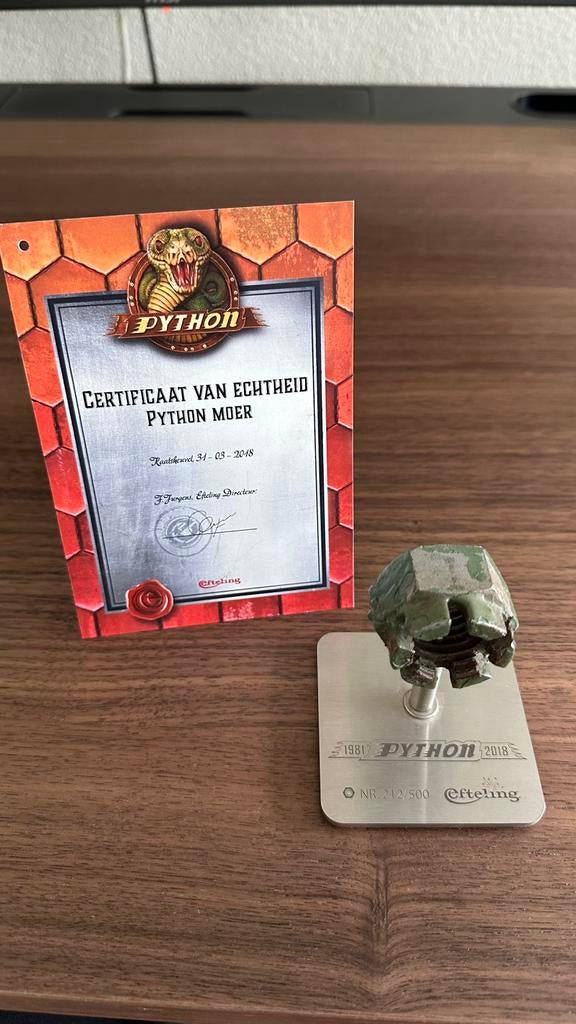 Efteling Python Moer, Ophalen of Verzenden, Zo goed als nieuw, Beeldje of Poppetje