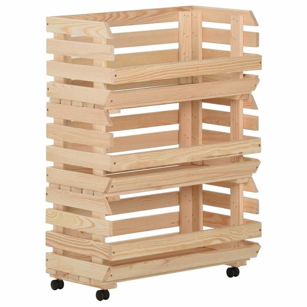 NIEUW | Groentetrolley keukentrolley groentekar hout! GRTS B, Verzenden, Nieuw
