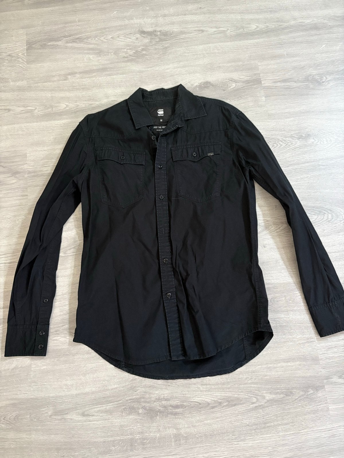 G-Star RAW heren overhemd maat M, Ophalen of Verzenden, Gedragen, Zwart, Halswijdte 39/40 (M)