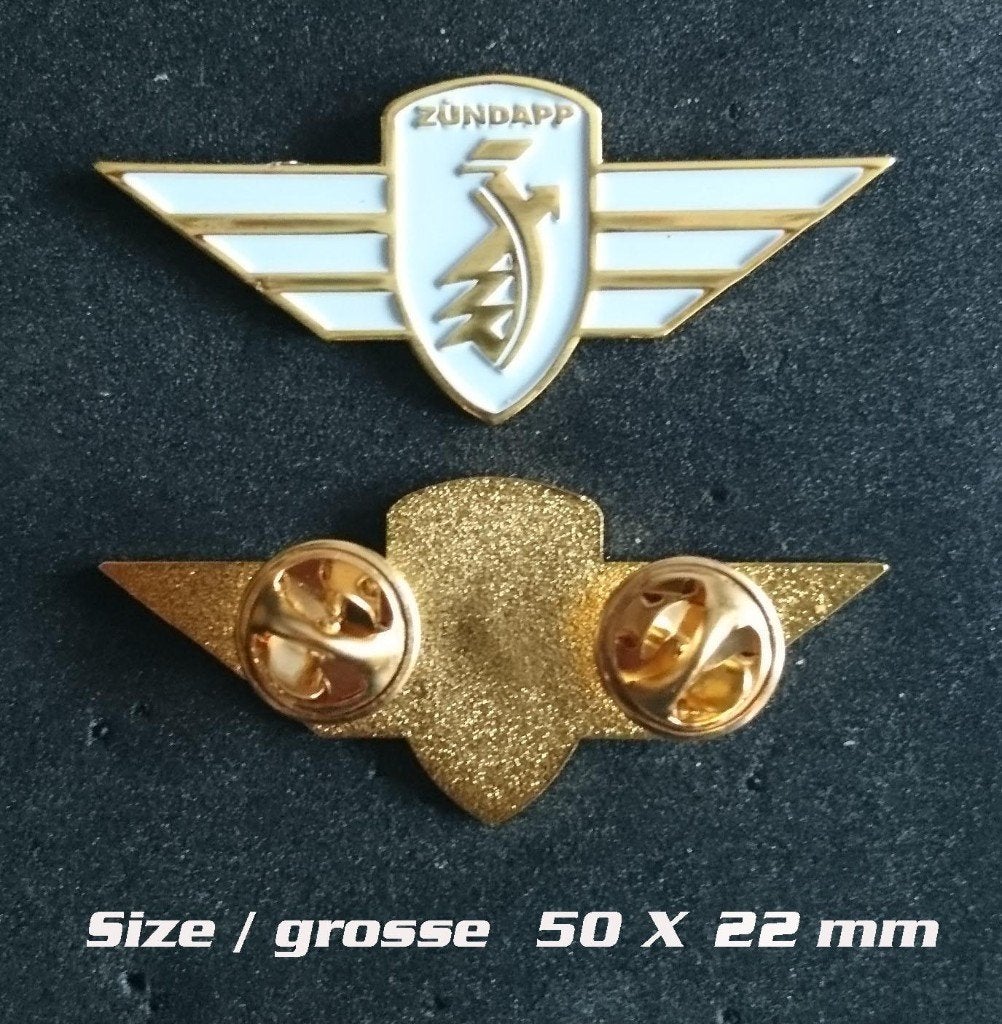 ZUNDAPP logo Pin Wit voor KS 50 100 125 517 CS GT GTS janus, Motoren, Verzenden, Nieuw