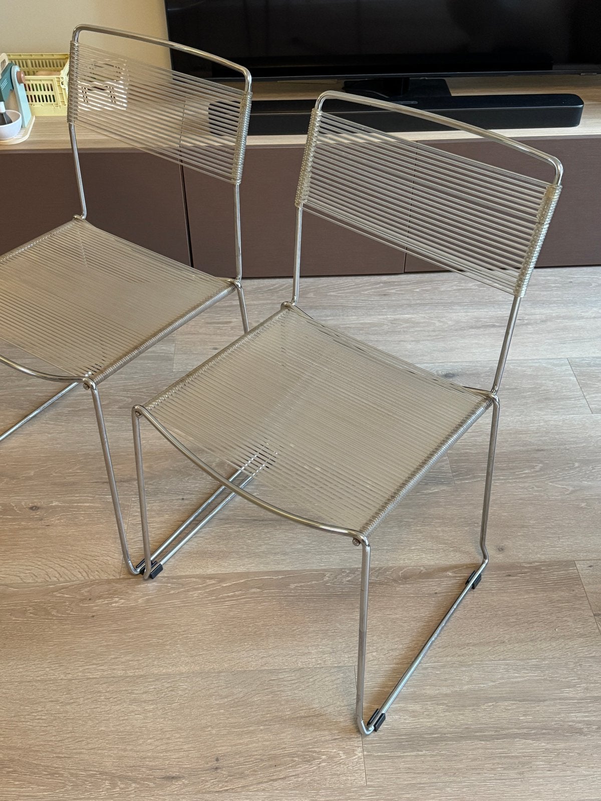 2 vintage Giandomenico Belotti spaghettistoelen Alias, Ophalen, Gebruikt, Twee, Overige kleuren