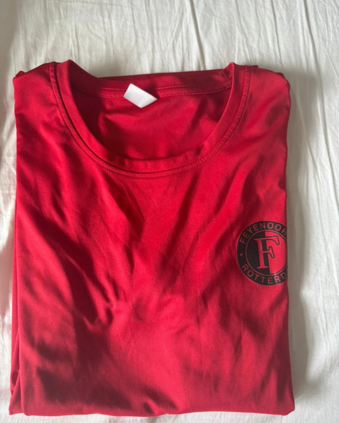 Feyenoord t-shirt, Ophalen of Verzenden, Zo goed als nieuw, Maat 52/54 (L), Rood