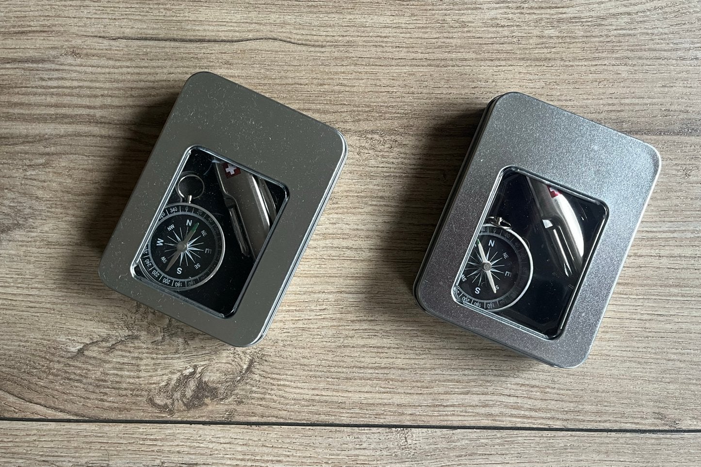 2x zakmes en kompas in geschenkverpakking, Ophalen of Verzenden, Nieuw