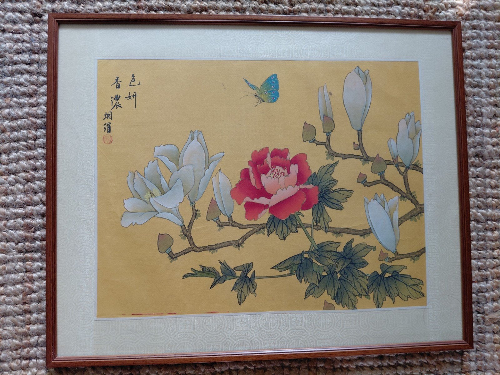 Chinees sierschilderij op zijde, Antiek en Kunst, Ophalen of Verzenden