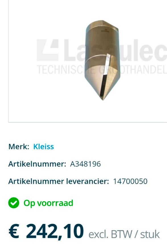 Schilboor 49.0mm x 3/8' - Kleiss A348196, Ophalen of Verzenden, Nieuw