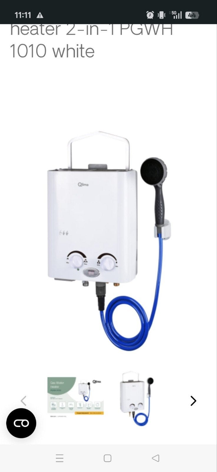 qlima doorstromer warmwater voorziening, Ophalen, 100 liter of meer, Nieuw, Boiler
