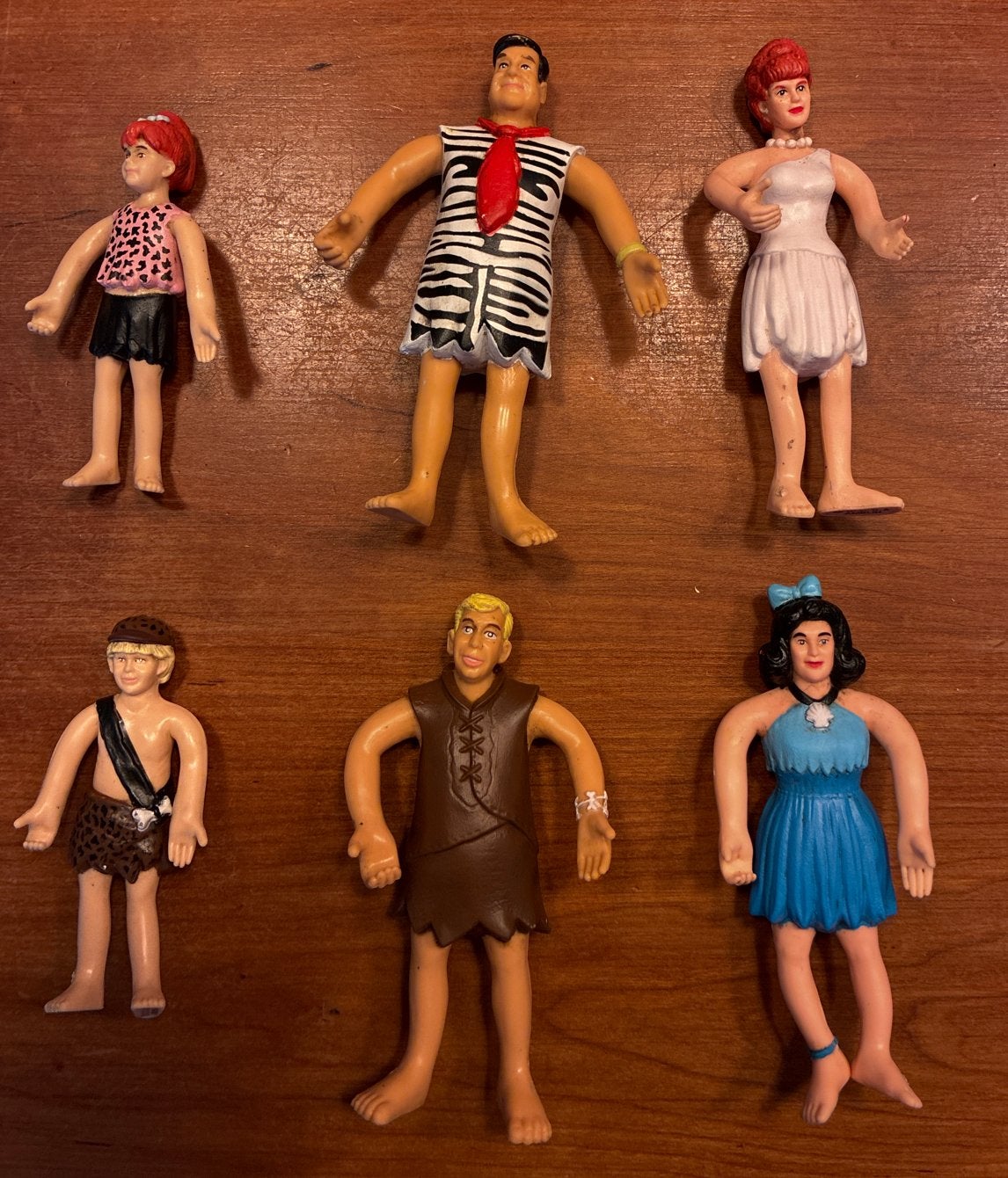 Flintstones flexibele poppetjes - Complete set van 6, Ophalen of Verzenden, Gebruikt