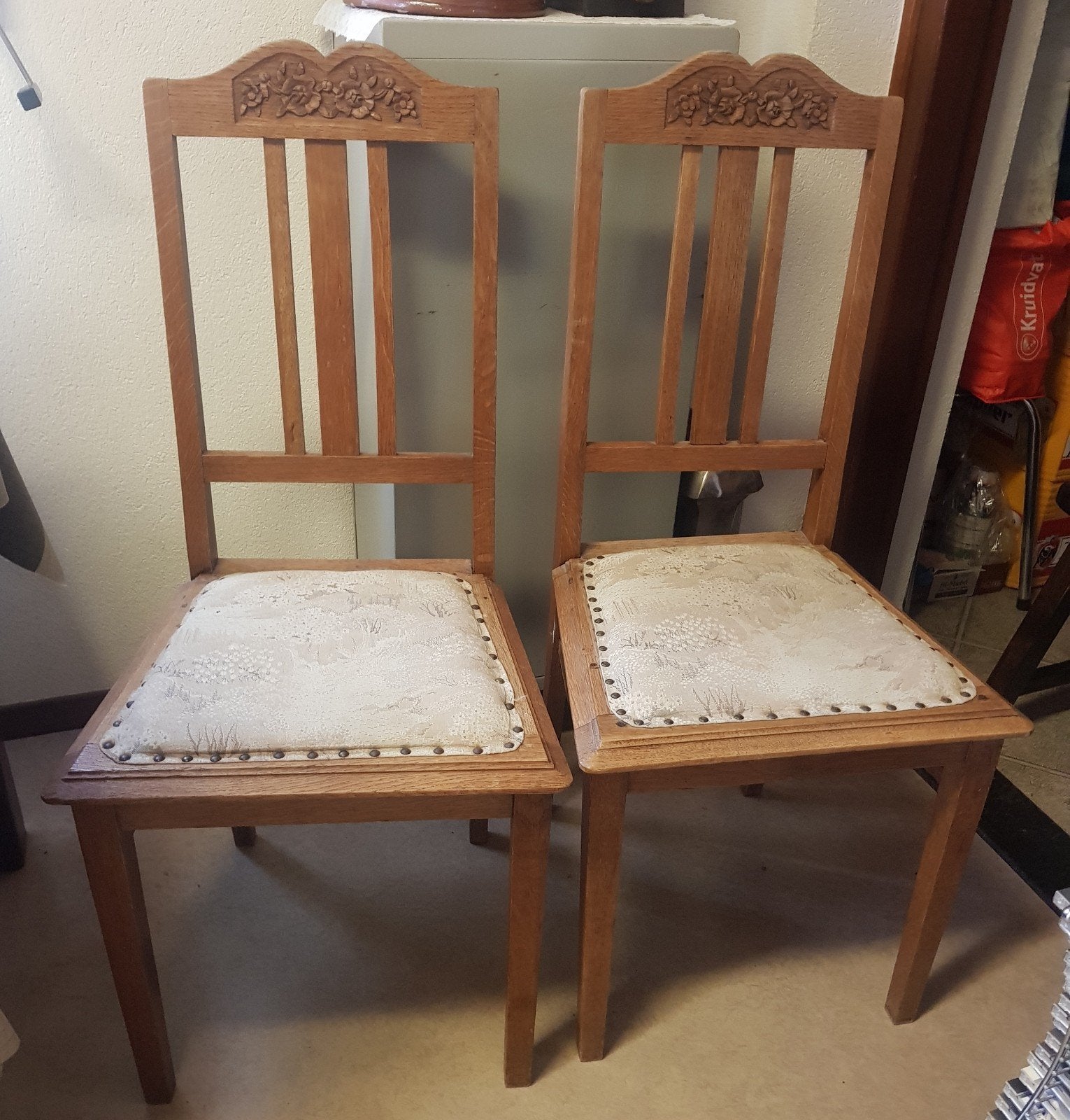Art Deco 2 eiken stoelen., Ophalen