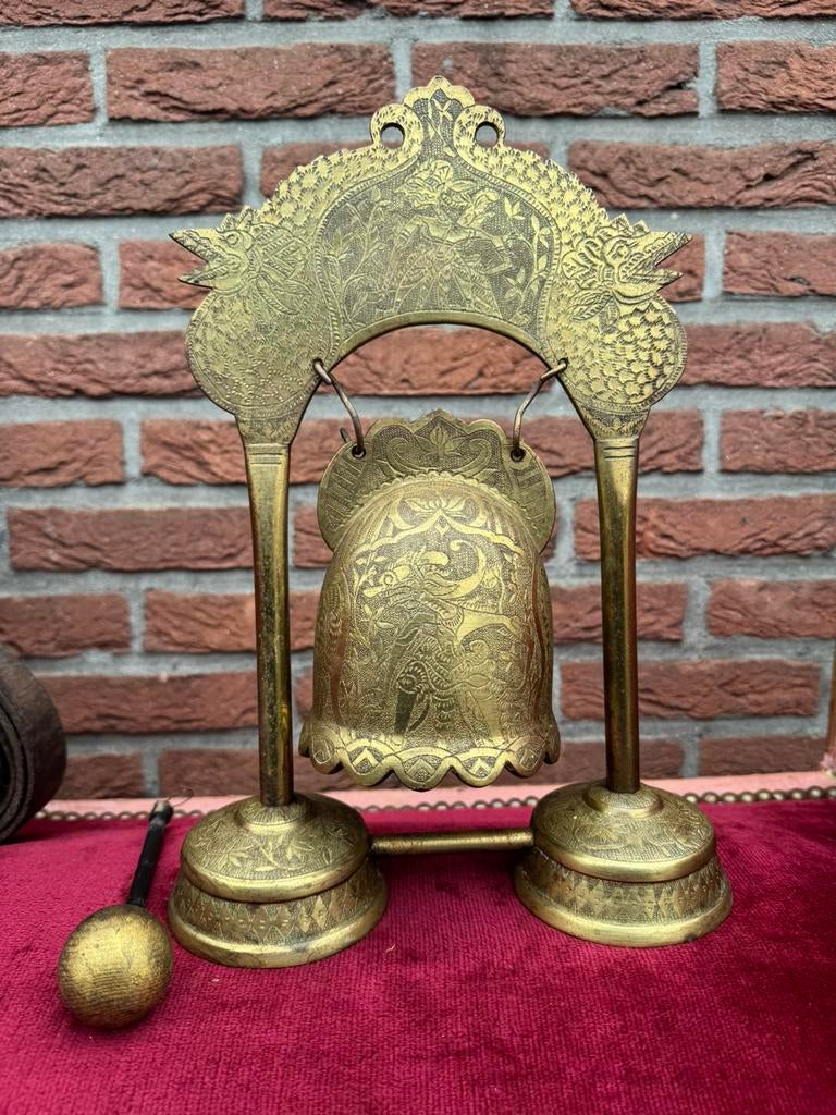 antieke Indische gong, Antiek en Kunst, Antiek | Koper en Brons, Koper, Ophalen of Verzenden