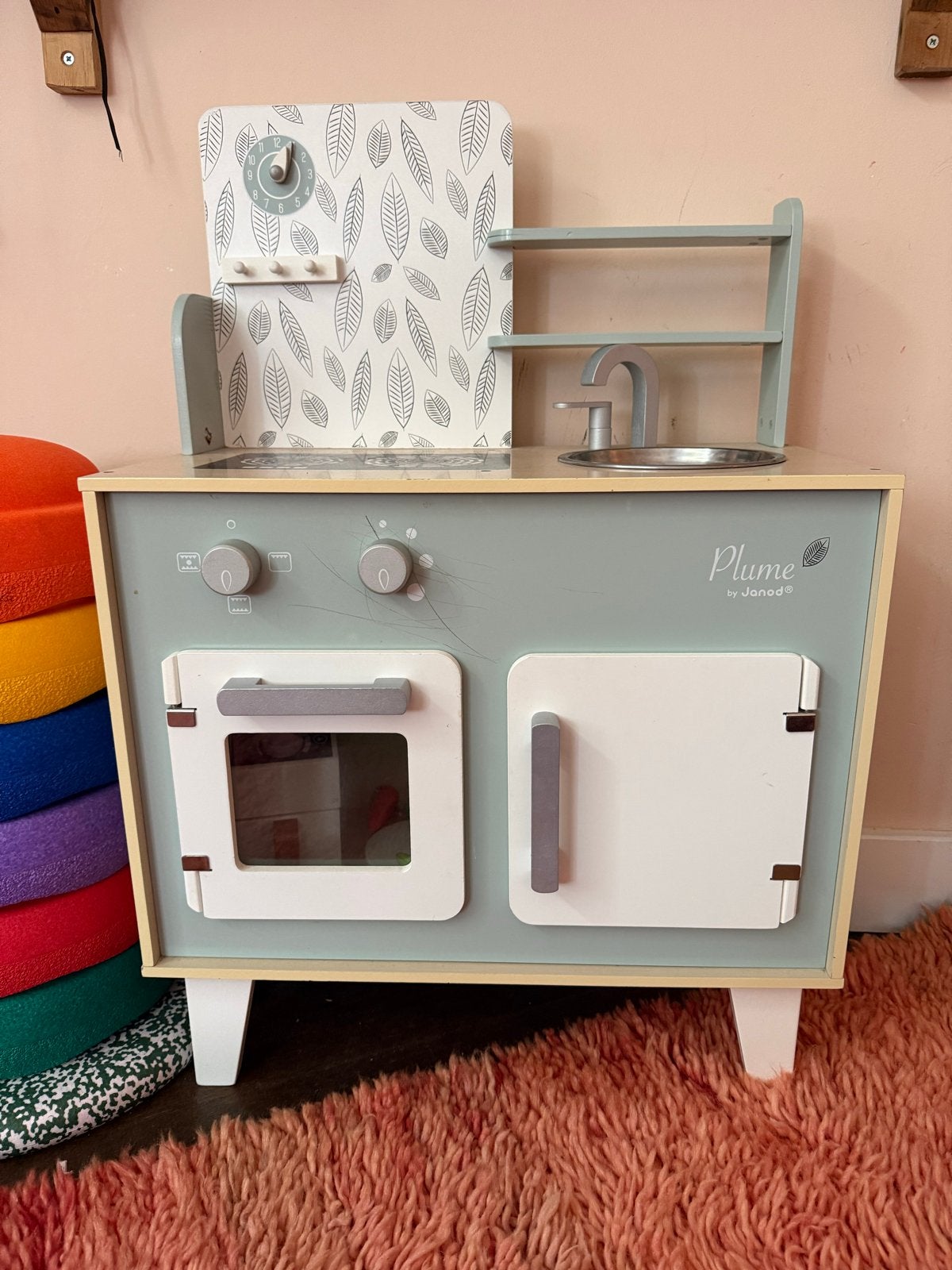 Janod Plume Houten Speelkeuken - Lichte Gebruikerssporen, Kinderen en Baby's, Ophalen, Gebruikt, Meubelstuk of Keukentje