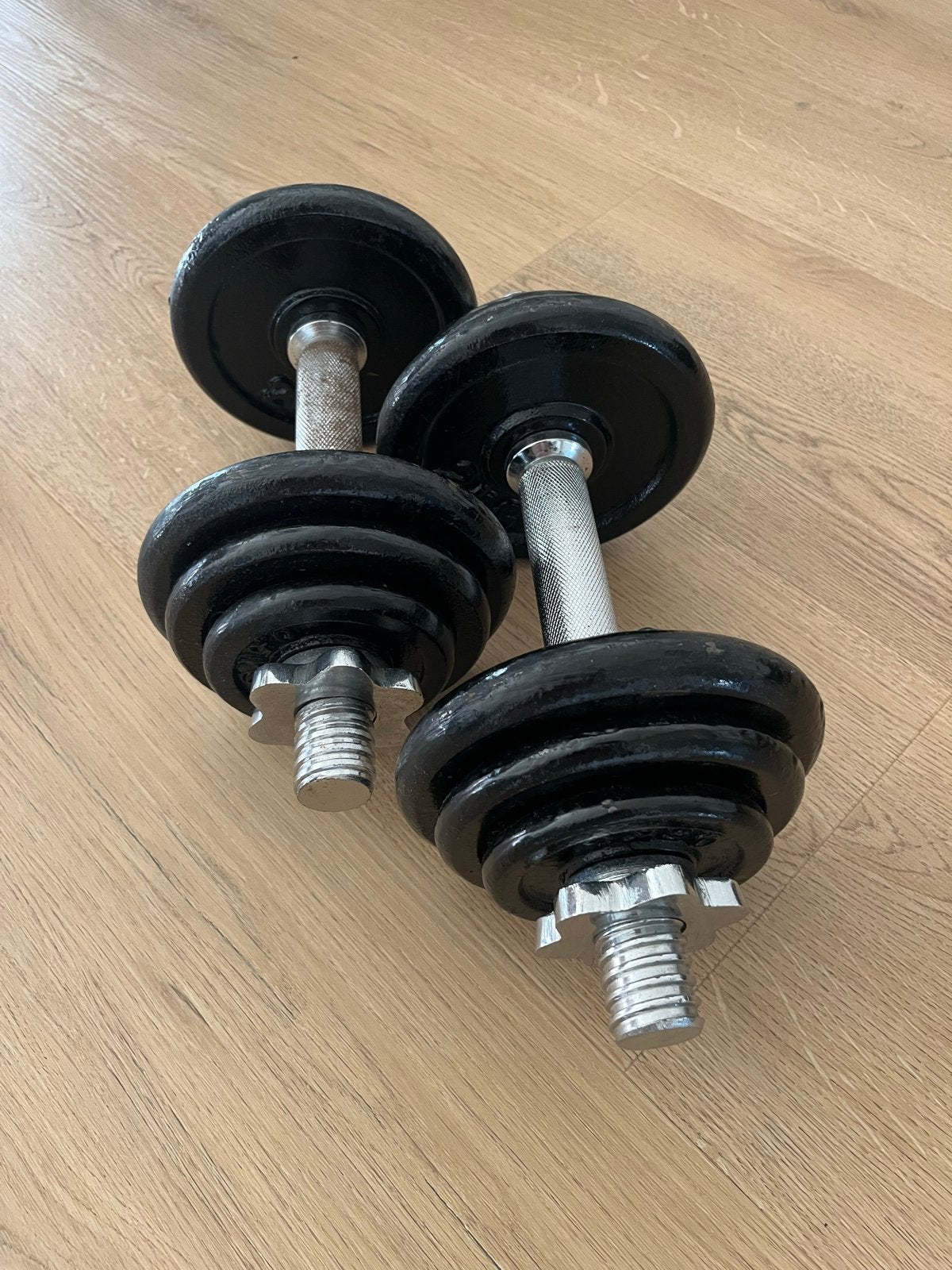 Gietijzeren verstelbare dumbell set, Ophalen, Gebruikt, Armen, Dumbbell