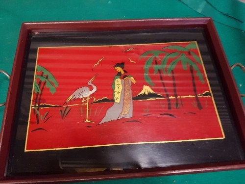 dienblad beschilderd glas plaat, Ophalen of Verzenden, 'T Olde Gre-j, Info@toldegrej.nl, Endepoelstraat 20f Didam