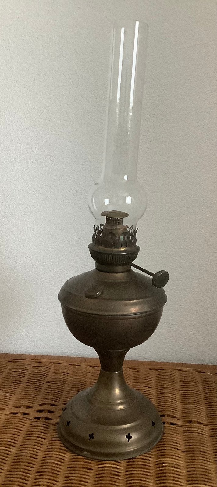 Oude koperen olielamp, Ophalen of Verzenden