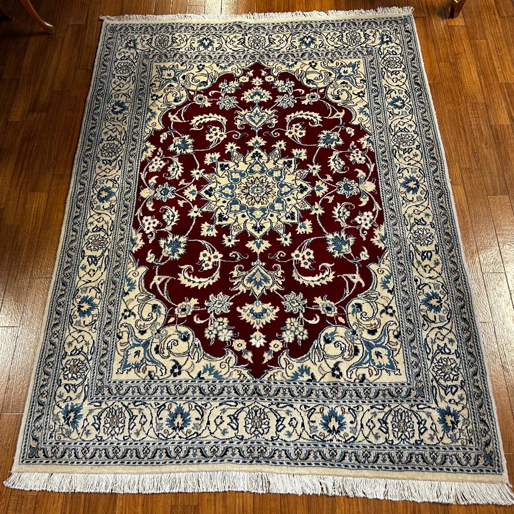 Trendy origineel Perzisch tapijt – 200 x 147 cm – Nain, TTM Wonen, Meubels – (Perzische) Tapijten en Woonaccessoires, 100 tot 150 cm