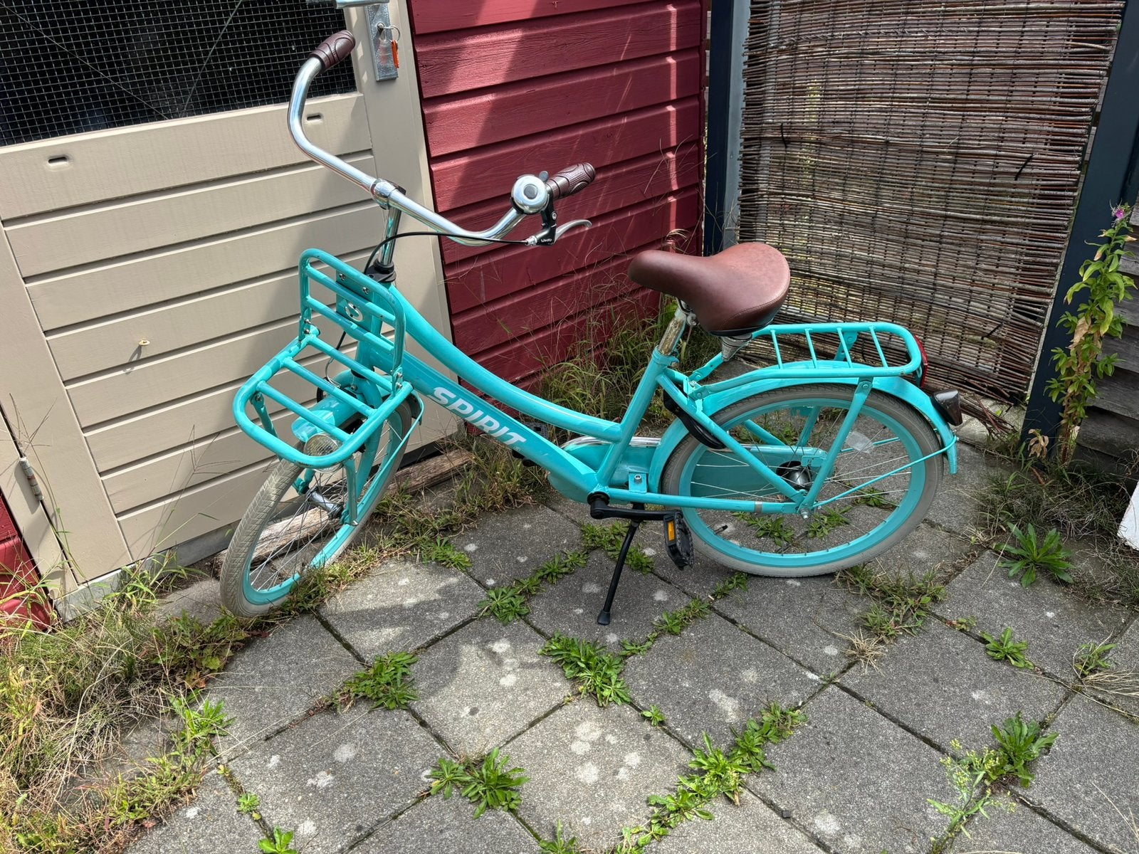 Leuke meisjes fiets spirit 22 inch turquoise, Ophalen, Terugtraprem, 22 inch, Gebruikt