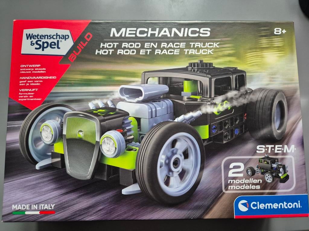 Clementoni Mechanics Hot Rod en Race Truck, Ophalen of Verzenden, Zo goed als nieuw