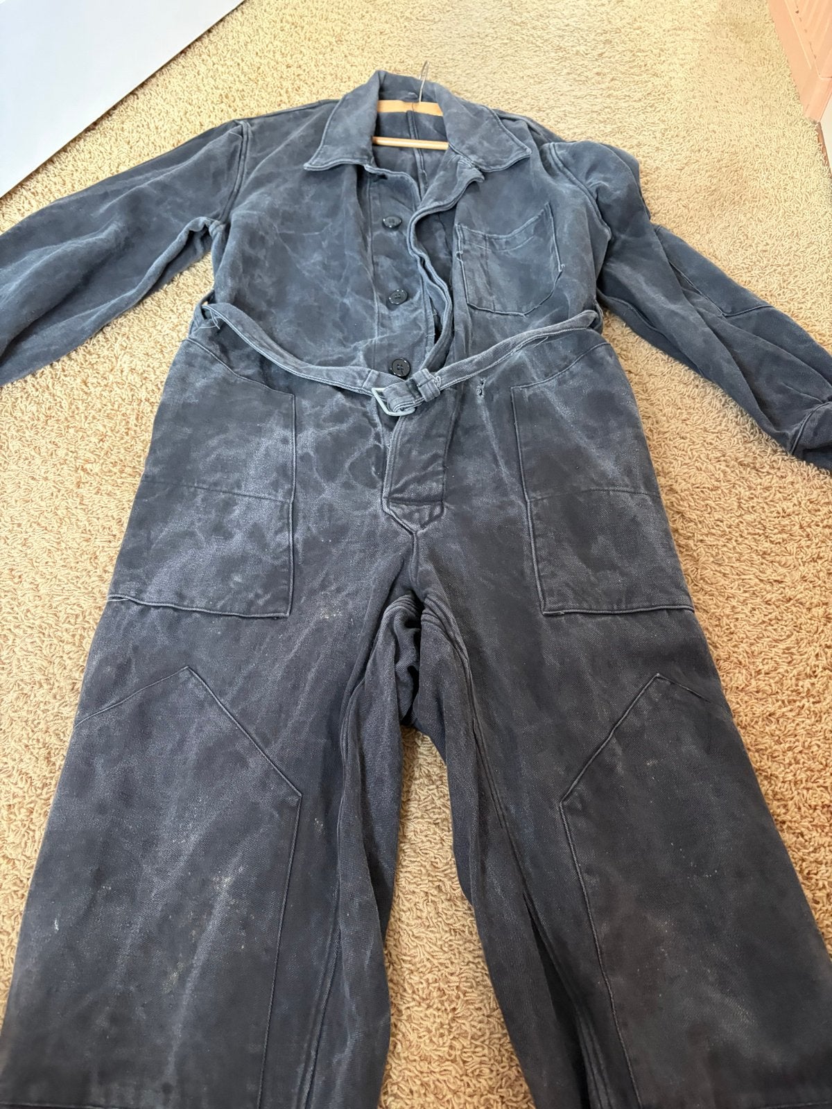 Donkergrijze overall met riem, Ophalen of Verzenden, Kleding of Schoenen