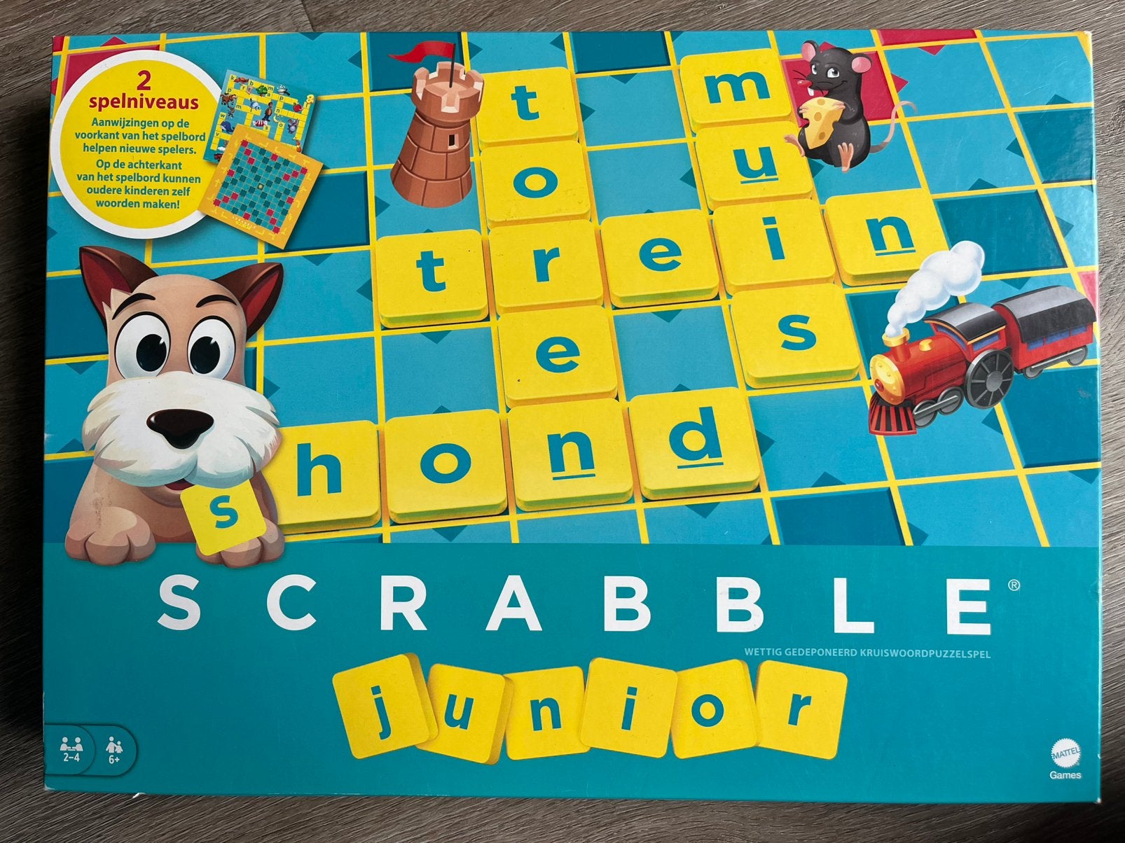 Scrabble Junior - Educatief woordspel voor kinderen, Een of twee spelers, Ophalen of Verzenden, Zo goed als nieuw