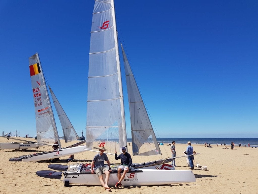 Catamaran - Goodall C2 - Formule 18, Ophalen, Gebruikt, Geen motor, Goodall