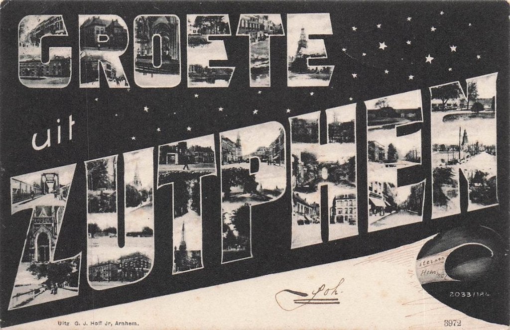 703-438-045 Groete uit Zutphen, Verzamelen, Ophalen of Verzenden, Voor 1920, Gelderland