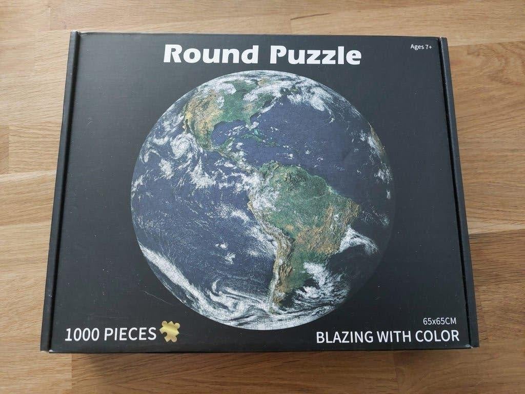 aarde puzzel rond 1000 stukjes, Ophalen of Verzenden, 500 t/m 1500 stukjes, Zo goed als nieuw, Legpuzzel