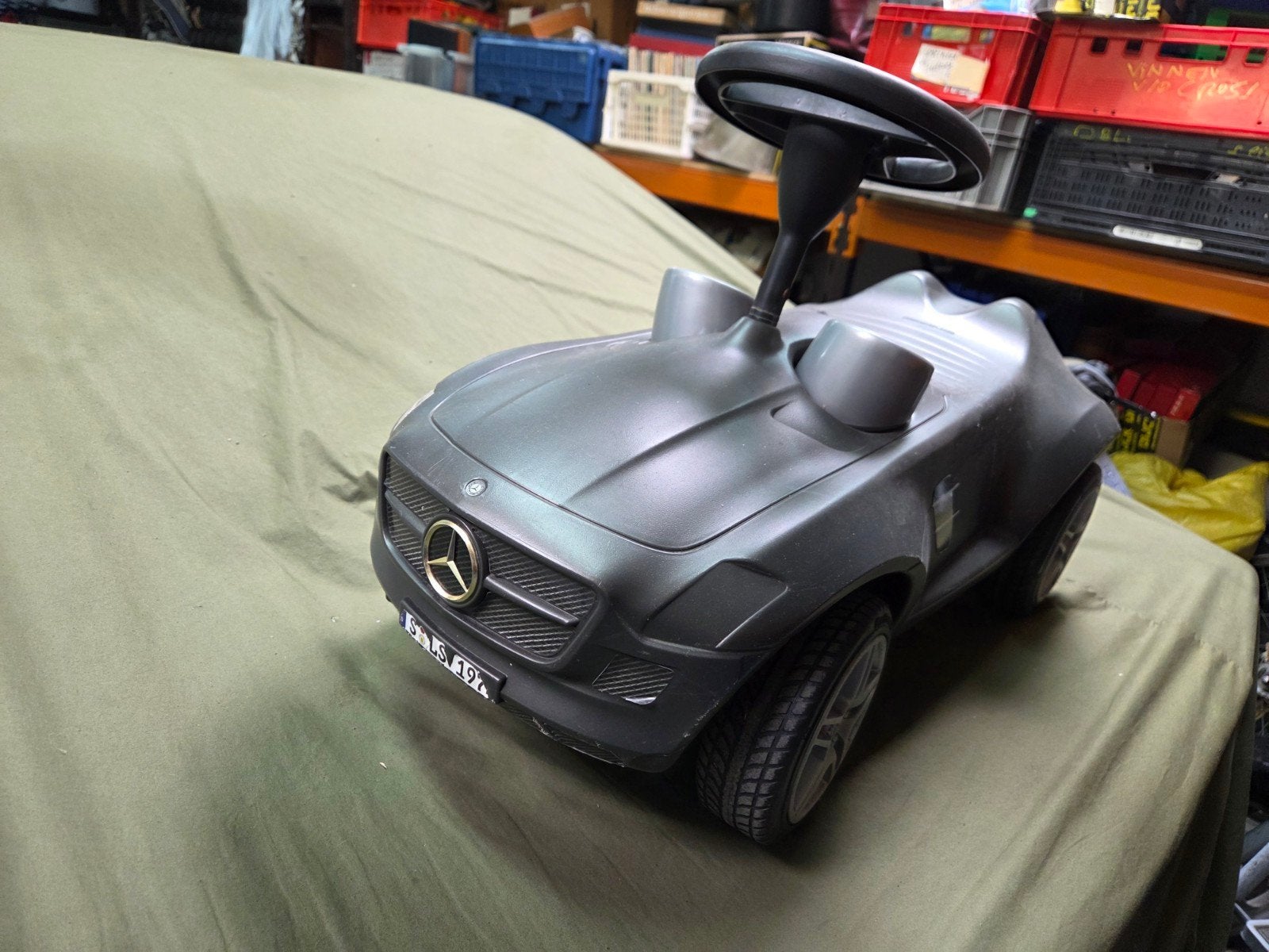 Mercedes-Benz SLS loopauto - Grijs, Ophalen of Verzenden, Gebruikt, Loopvoertuig