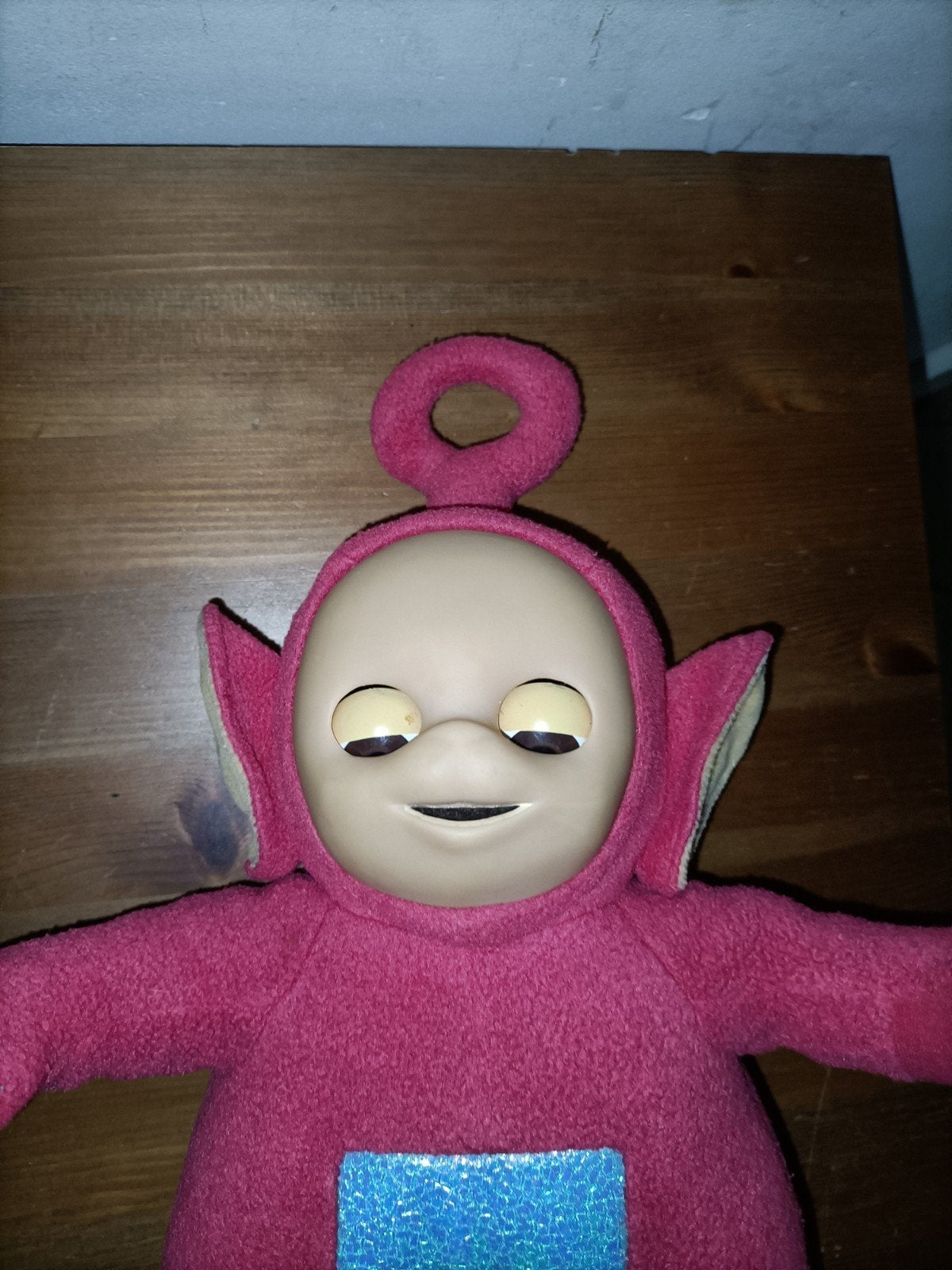 Teletubbies Po knuffel met geluidjes en slaapogen 36 cm, Ophalen of Verzenden, Zo goed als nieuw, Overige typen