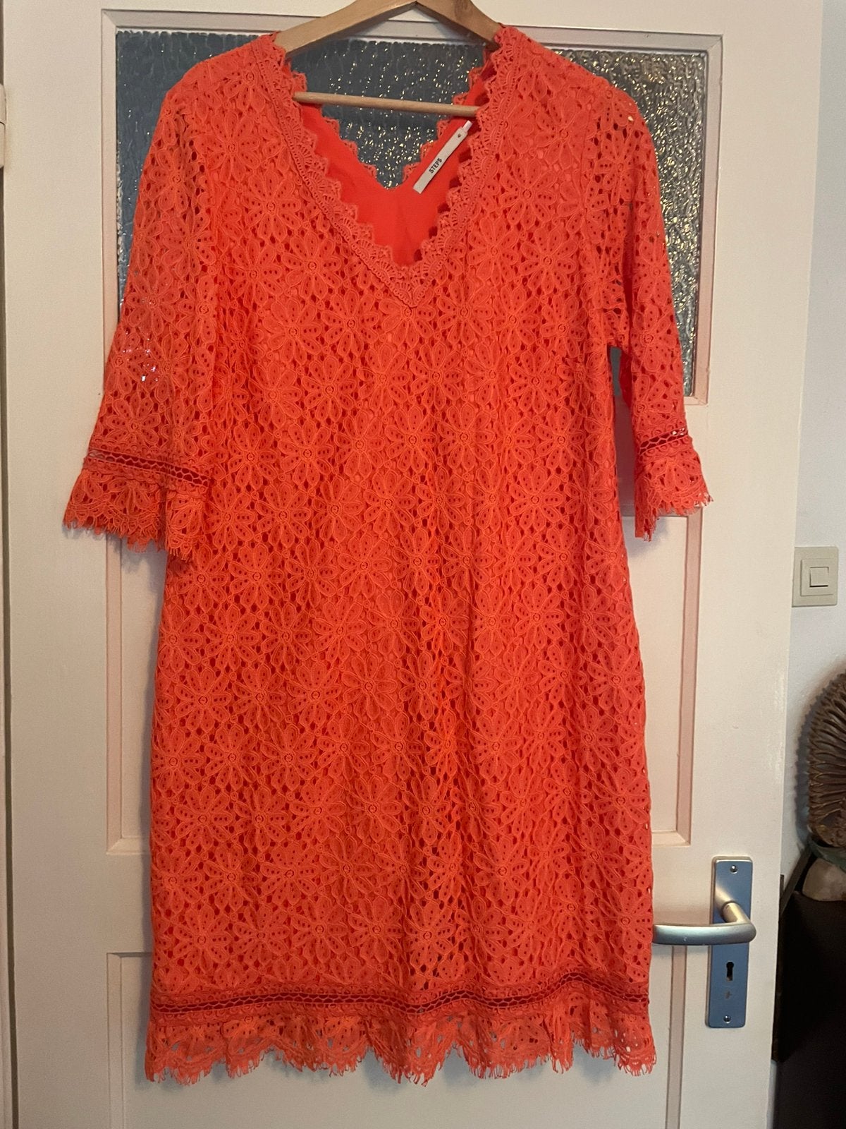 STEPS jurk maat 40 oranje kant met voering, Kleding | Dames, Jurken, Maat 38/40 (M), Oranje, Ophalen of Verzenden, Zo goed als nieuw
