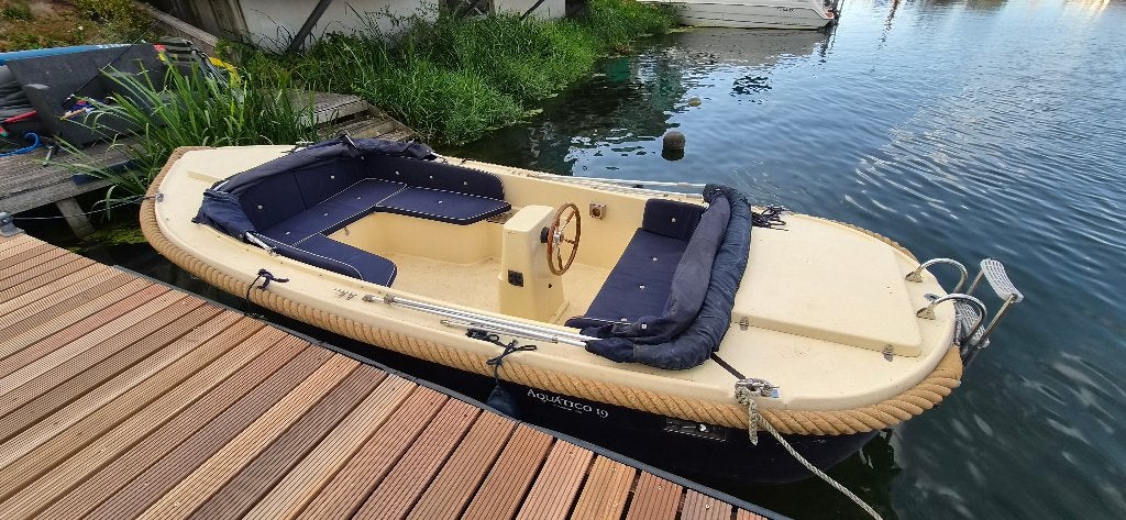 Aquatico 19 Sloep, trailer, Yamaha 9.9pk complete uitrusting, Watersport en Boten, Sloepen, Ophalen, Gebruikt, Binnenboordmotor