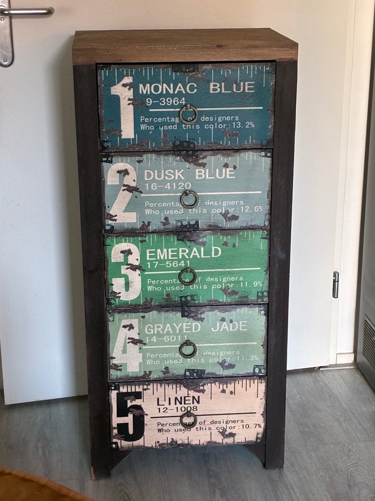 Kastje industrieel, Ophalen, 50 tot 100 cm, Zo goed als nieuw, Met lade(s)