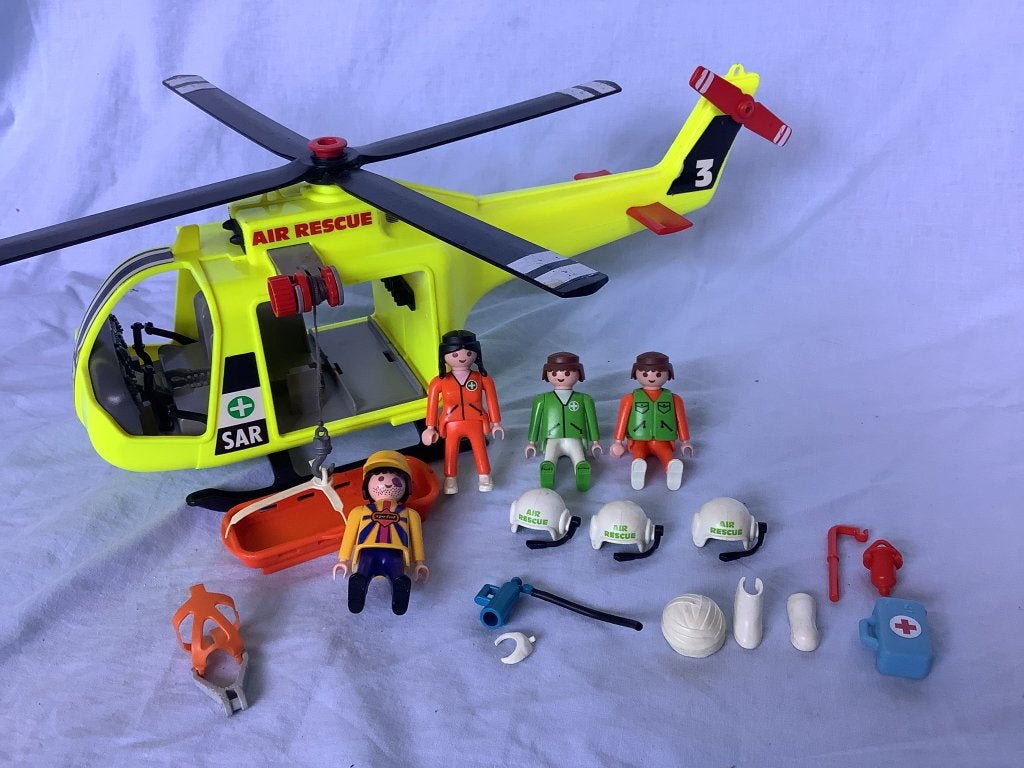 Playmobil 3845 Air Rescue Helikopter met Figuren en Acces, Ophalen of Verzenden, Zo goed als nieuw