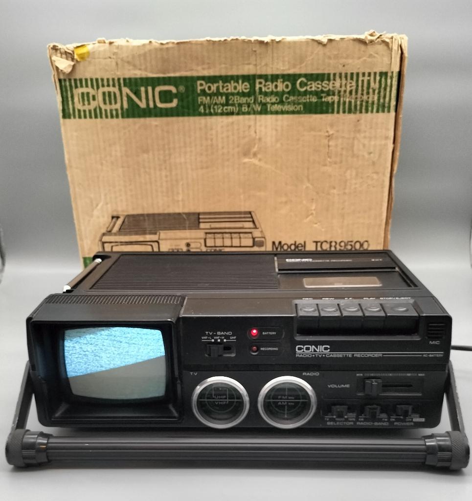 Conic TCR9500 draagbare radio tv cassette recorder - mini TV, Audio, Tv en Foto, Cassettedecks, Ophalen of Verzenden, Enkel, Overige merken