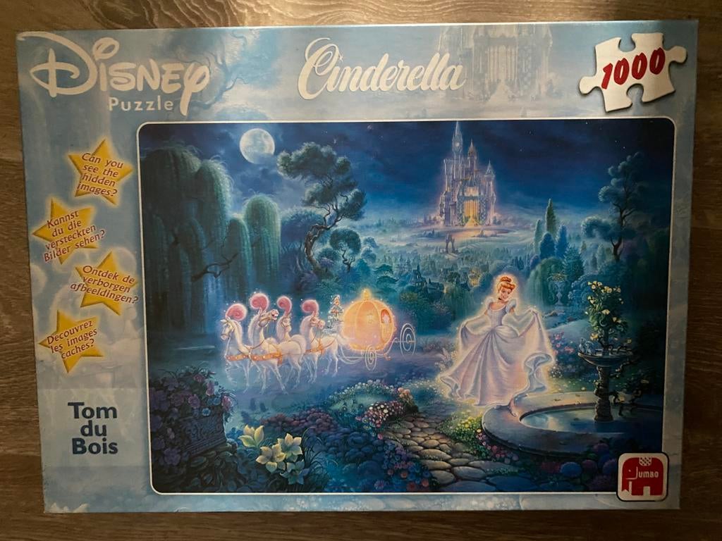 Jumbo puzzel Disney Assepoester Tom Dubois 1000st, Hobby en Vrije tijd, Ophalen, 500 t/m 1500 stukjes, Zo goed als nieuw, Legpuzzel
