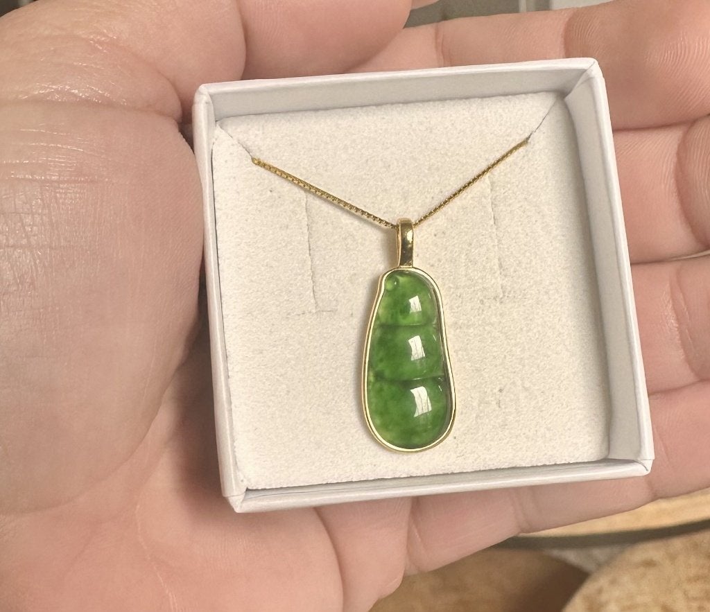 S925 Ketting met Natuurlijke Jadeïet | ALGT Certificaat, Nieuw, Ophalen of Verzenden, Met edelsteen, Goud