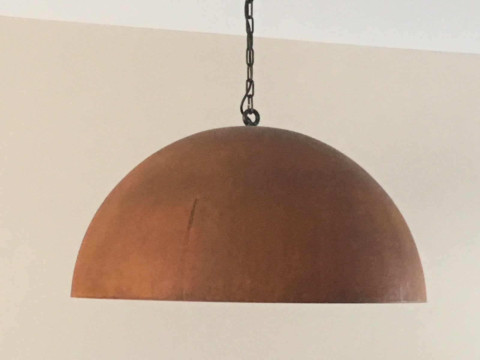 Grote industriële hanglamp - roestbruin met goud, Ophalen, Gebruikt, Metaal, E27 (groot)