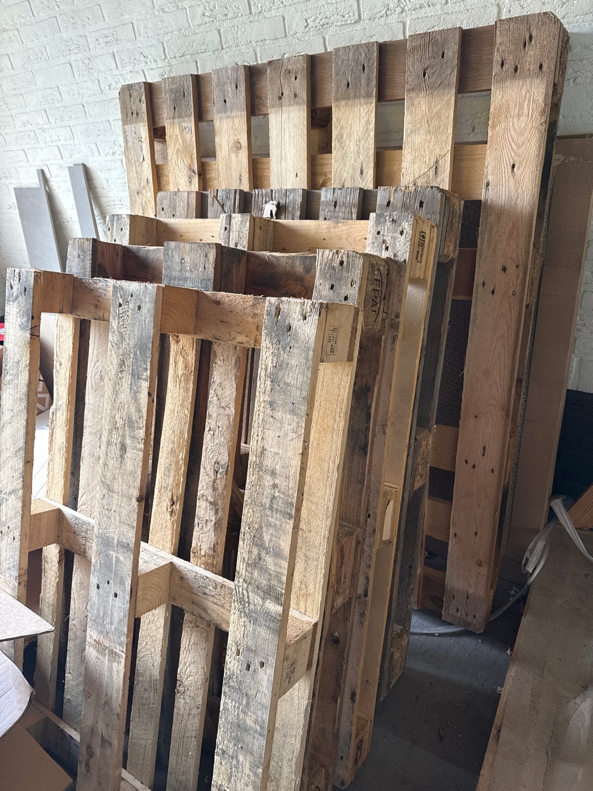 Nog 1 over! Gebruikte Pallets - Diverse Maten en Houtsoorten, Ophalen, Gebruikt, 25 tot 50 mm, 200 tot 250 cm