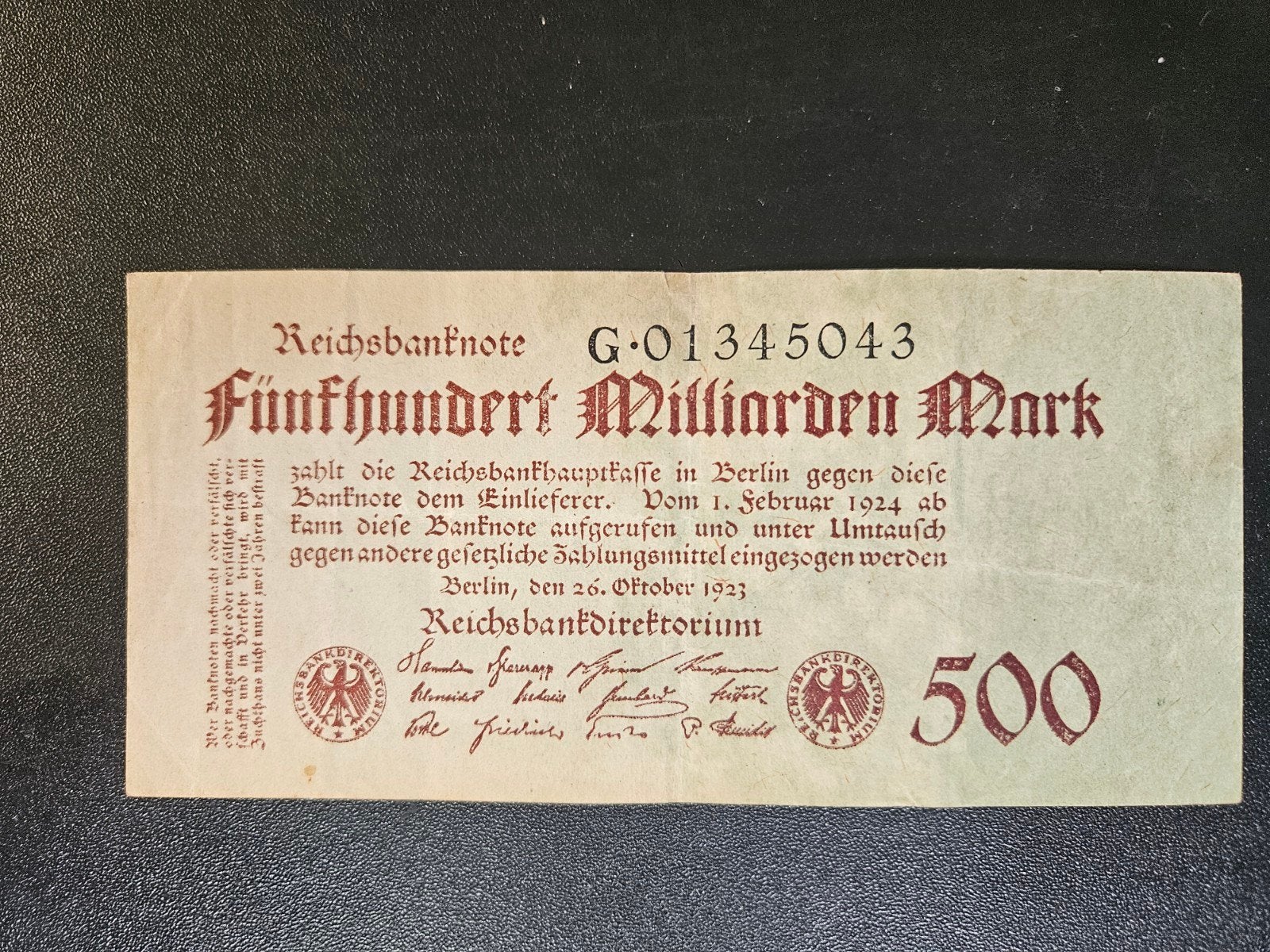 Duitsland pick 127a 1923, Postzegels en Munten, Bankbiljetten | Europa | Niet-Eurobiljetten, Ophalen of Verzenden, Duitsland, Los biljet