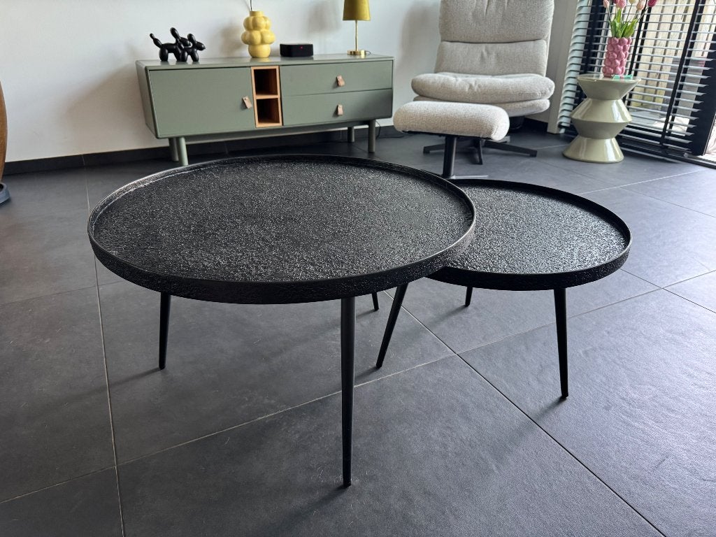 Set van 2 ronde salontafels, Huis en Inrichting, Tafels | Salontafels, Ophalen, 50 tot 100 cm, Rond, 50 tot 100 cm