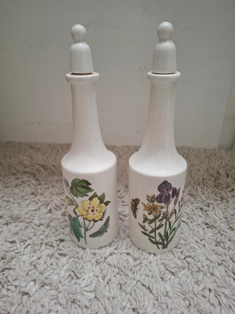 Olie- en Azijnflessen 'The Botanic Garden' - Vintage Set, Ophalen of Verzenden