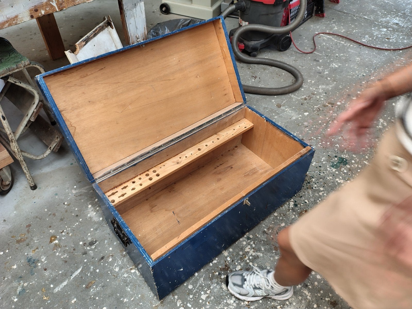 vintage retro Timmermans gereedschap kist brocante, Ophalen, Gebruikt