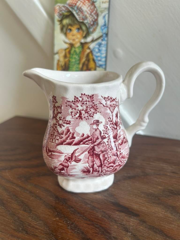 Vintage melkkannetje The Hunter by myott made in England, Antiek en Kunst, Antiek | Servies los, Ophalen of Verzenden