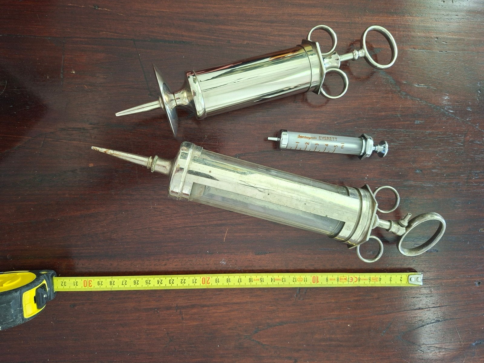 Set van antieke medische spuiten - decoratief item, Antiek en Kunst, Ophalen of Verzenden
