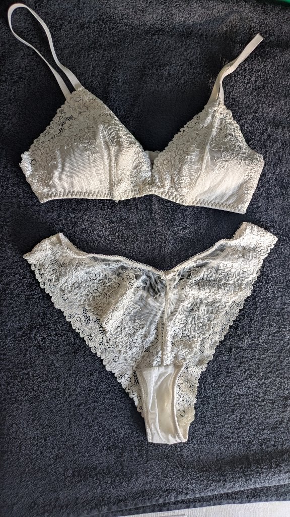 H&M Lingerie setje maat M, H&M, Verzenden, Wit, Setje
