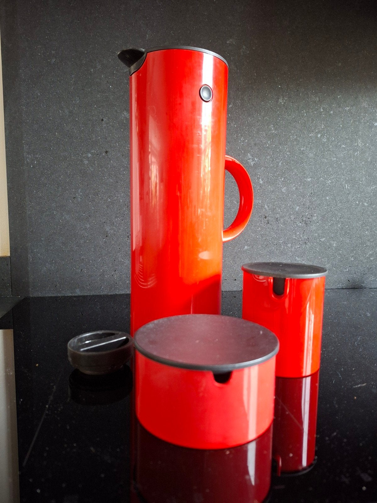 Stelton koffieset rood, Kunststof, Ophalen of Verzenden, Rood, Overige merken